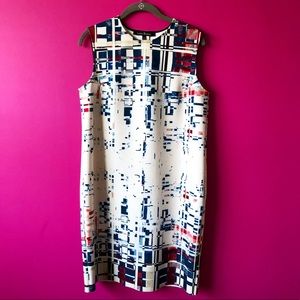 Lida Baday Abstract Multicolored Sheath Dress